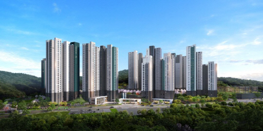 '용인 푸르지오 원클러스터' 투시도. [대우건설 제공]